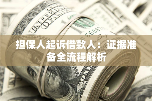 济南担保人起诉借款人：证据准备全流程解析