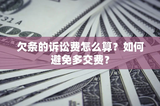 济南欠条的诉讼费怎么算？如何避免多交费？