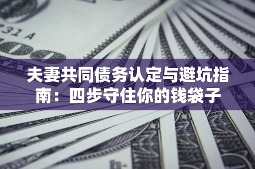 济南夫妻共同债务认定与避坑指南：四步守住你的钱袋子