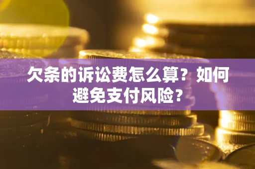 济南欠条的诉讼费怎么算？如何避免支付风险？
